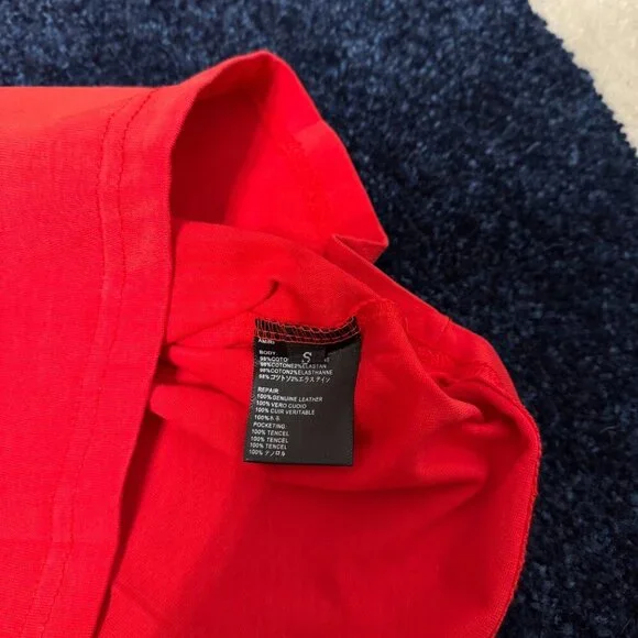 Amiri Collegiate Red Tee Mens Size Small Or Medium